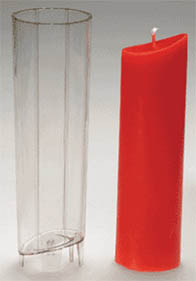 Oval Polycarbonate Mold  <br> (2.25"D x 8.5"H)