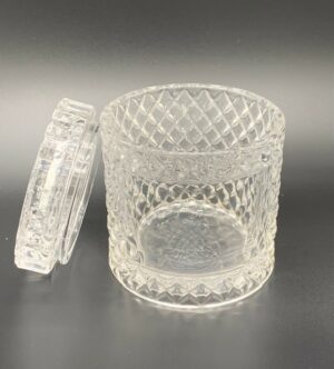 Diamond Cut Jar with Lid - 40 jars/lids to a case